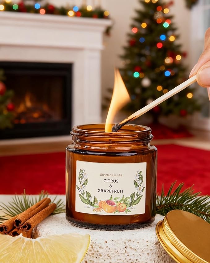 Christmas Candle Gift Set for Women, 10 Pack Long Lasting Scented Soy Candles, Aromatherapy Candles for Home Relaxation, Perfect Holiday & Christmas Gifts