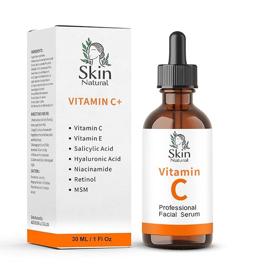 Vitamin C Serum for Face with Hyaluronic Acid & Vit E - Brightening Vitamin C Face Serum for Dark Spots & Anti Aging Facial Care - Natural Facial Serums for All Skin Types - 1 fl. oz
