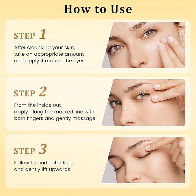 Retinol Eye Cream for Dark Circles, Wrinkles & Puffiness - Under Eye Cream with Anti-Aging Formula to Smooth Fine Lines, Eye Tightener & Reduce Eye Bags,Eye Firming Cream 1 Fl Oz