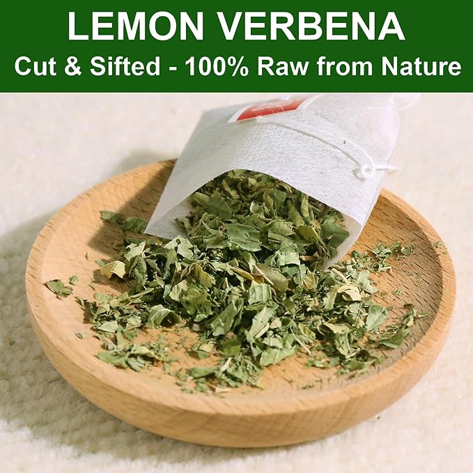 FullChea - Lemon Verbena Tea, 1.5g X 25 Count - Premium Lemon Tea For Digestion Support & Relaxation - Non-GMO - Caffeine-free - Natural Cut & Sifted Cedron Herb