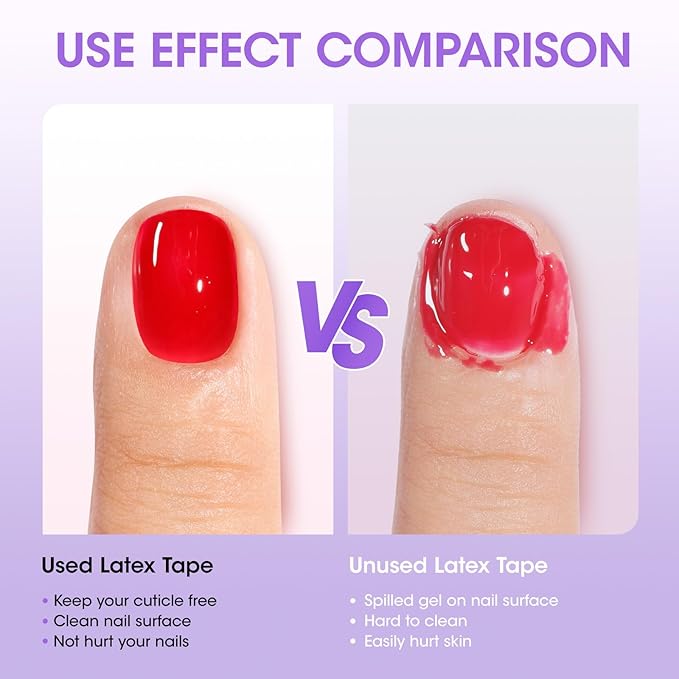 Gellen Gel Polish Remover Latex Tape for Nails, Fast Drying Liquid Latex Nail Polish Barrier Peel off Latex Tape Gel Remover Kit Cuticle Guard for Nail Art Liquid Latex Barrier Protector
