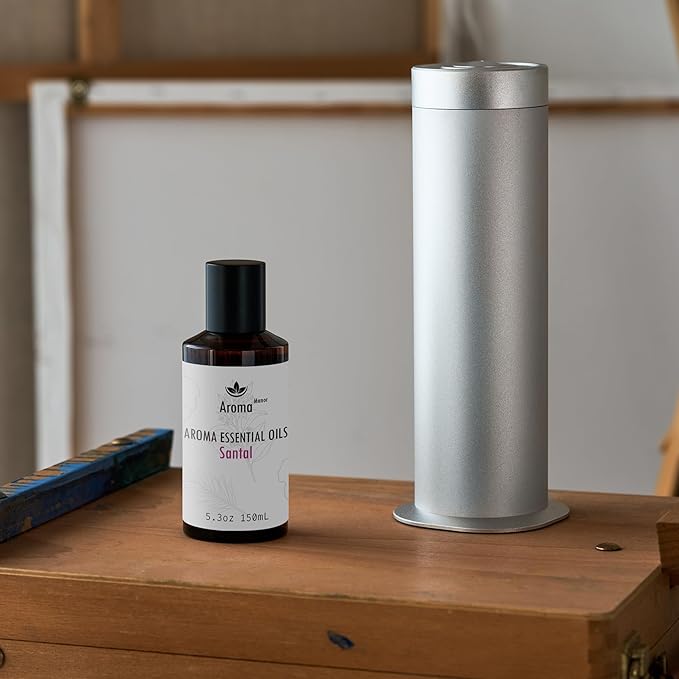 Santal Essential Oil Blend Inspired by Santal-33 Perfume – Luxury Hotel Scented Aromatherapy Diffuser Oil for Home – Sandalwood, Violet, Cedar – for Ultrasonic Diffuser, Humidifier, Reed – 150ML