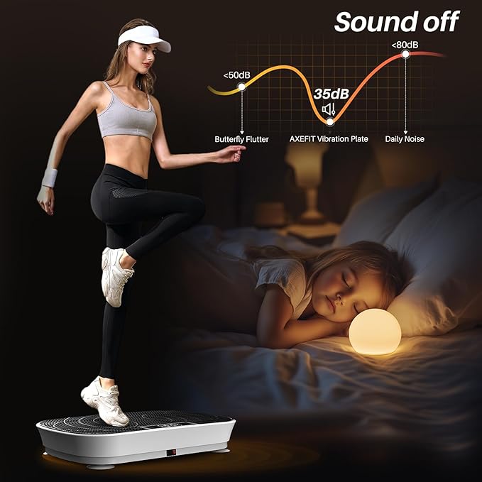 Vibration Plate Exercise Machine - 99 Speeds, 400LBS Capacity Quiet Whole Body Vibration Platform for Weight Loss & Lymphatic Drainage with Bluetooth Music, Remote & Touchscreen Control
