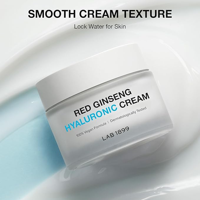 Donginbi LAB 1899 Red Ginseng Hyaluronic Cream - Deep Hydrating Cream for Dry Skin, Face Moisturizer with Hyaluronic Acid, Korean Red Ginseng, Korean Skin Care Gifts for Women, 1.69 floz