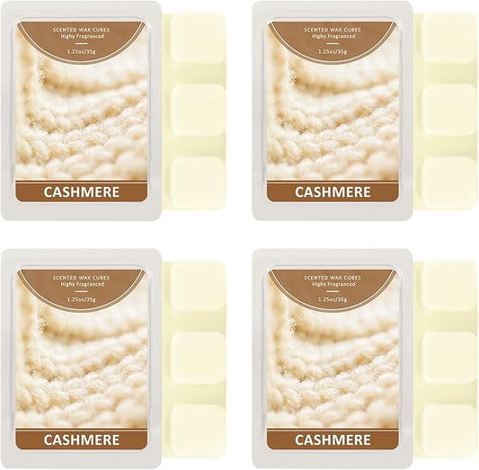SCENTORINI Wax Melts, Cashmere Fragrance Wax Cubes, Soy Wax for Candle Making, Pack of 4
