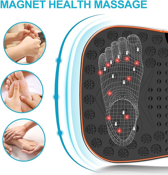 AXV Vibration Plate Exercise Machine Whole Body Workout Portable Mini Vibrate Fitness Platform Lymphatic Drainage Machine for Weight Loss Shaping Toning Wellness Home Gyms Workout (Mini)