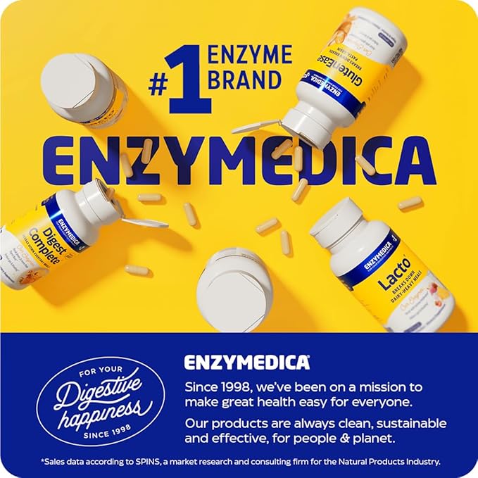 Enzymedica Digest Gold + ATPro, Maximum Strength, Fast-Acting, Helps Digest Large Meals, for Bloating and Gas, 90 Capsules
