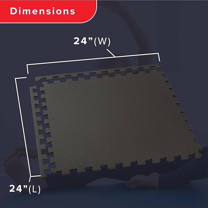 We Sell Mats – ½ Inch Thickness Multipurpose EVA Foam Floor Tiles – Interlocking Floor Mat for Indoor Gym, Playroom, and Home Use