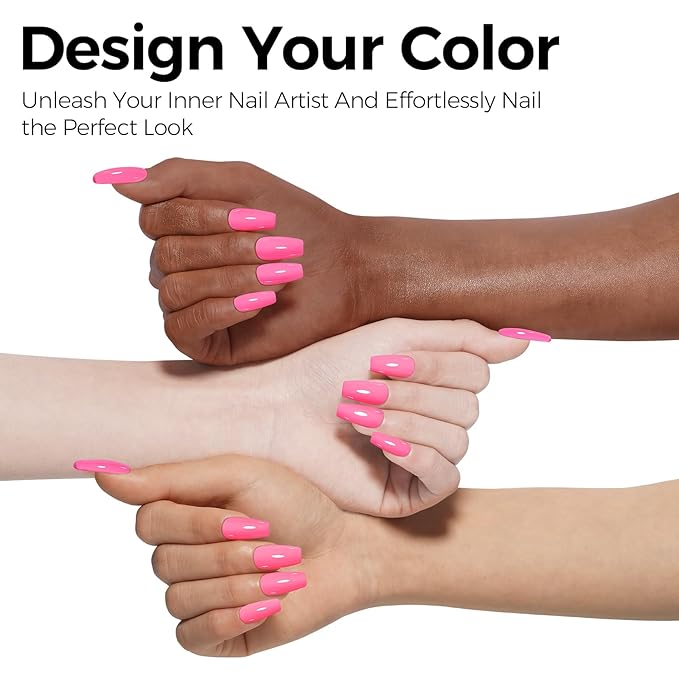 TOMICCA Bright & Pastel Pink Gel Nail Polish, Long Lasting UV Gel, Spring Summer Colors