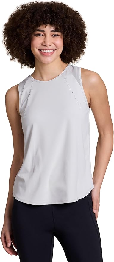 RBX Active Women's Workout Top with Breathable Mesh Panels, Quick Drying Gym Running Tank Top with Plus Sizes