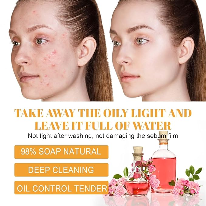 Turmeric Face Wash with Brush, Turmeric Foaming Face Cleanser, Deep Cleansing Exfoliating Moisturizing for Women, All Skin (1,Face wash)