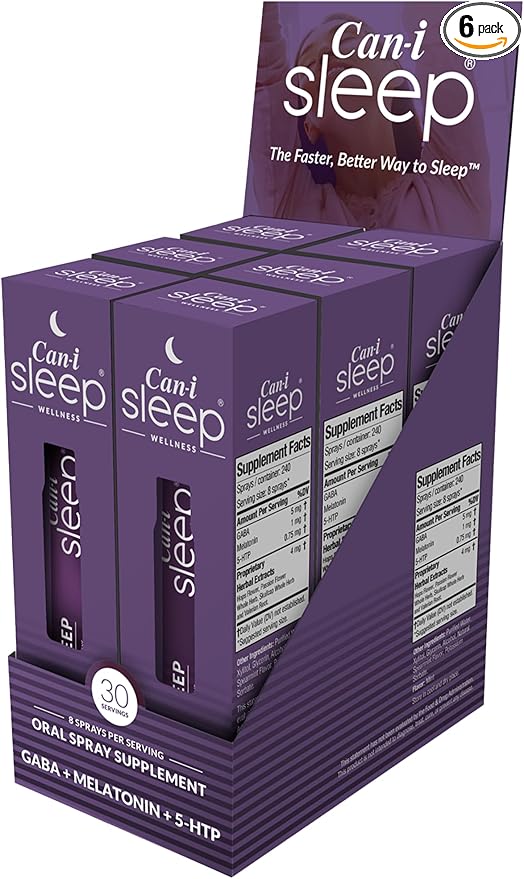 Fastest Sleep Spray Working in 10 mins, Best Sleep Aid for Adults, Relaxium Through The Night with Can-i Sleep All Natural Sleep Vitamins - 180 Servings