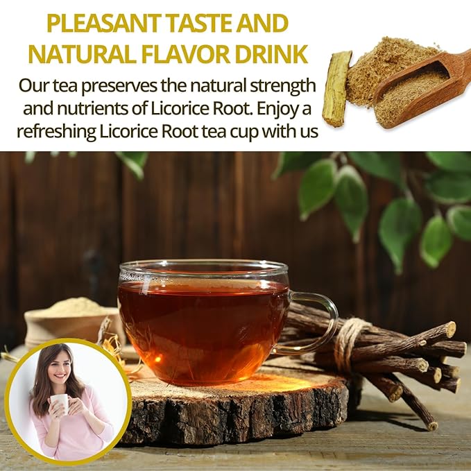 VIDA FARM Premium 125 Licorice Root Tea Bags, Made with 100% Natural Licorice Root, Natural Sweet, No Sugar, No Caffeine, Non-GMO