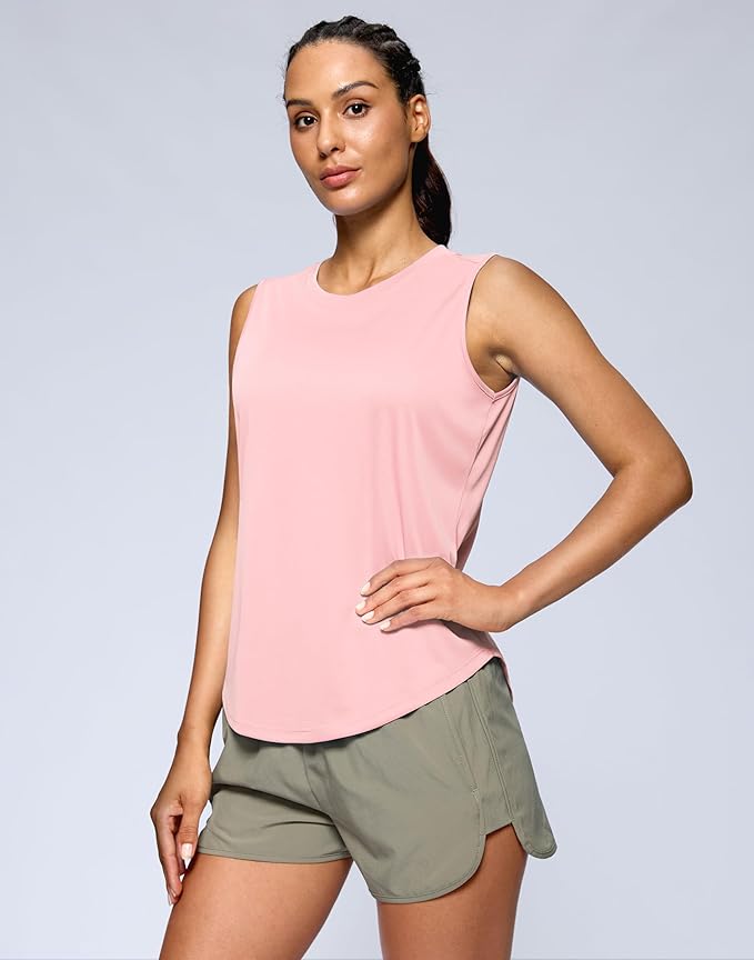 G Gradual Women's Workout Tank Tops Lightweight Sleeveless High Neck Athletic Shirts for Running Gym Tennis Pickleball