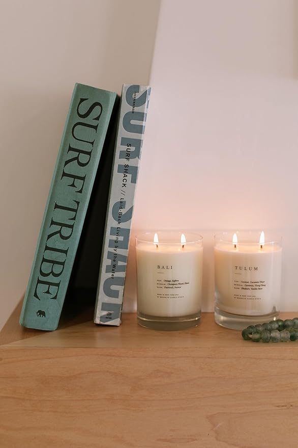 Brooklyn Candle Studio Bali Classic 2 Wick Candle - Luxury Scented Candle, Vegan Soy Wax, Hand Poured in The USA, 70 Hour Slow Burn Time - 13oz