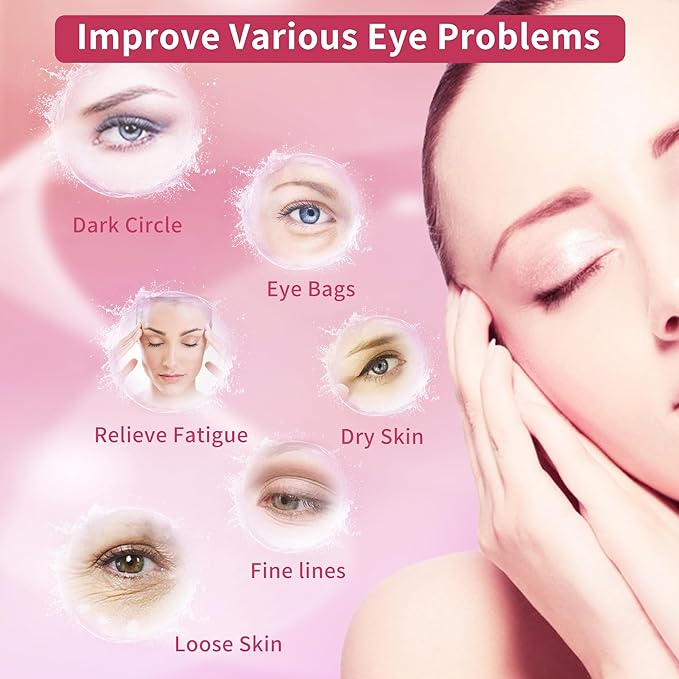 Mini Portable Facial & Eye Skin Care Tools - Skin Activated Handheld Cordless Vibration Massager,for Relieving Dark Circles,Eye Bags,and Fine Lines,Improves Facial Skin Laxity and Aging - Red