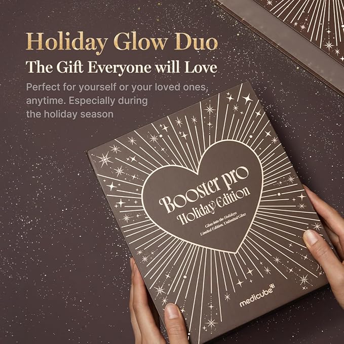 medicube Booster Pro Holiday Gift Set, Amazon Exclusive | Limited Mocha Booster Pro + TXA Niacinamide Serum | Gift for Women & Men | Perfect for Holiday Gifting & Self Care | Korean Skin Care Kit