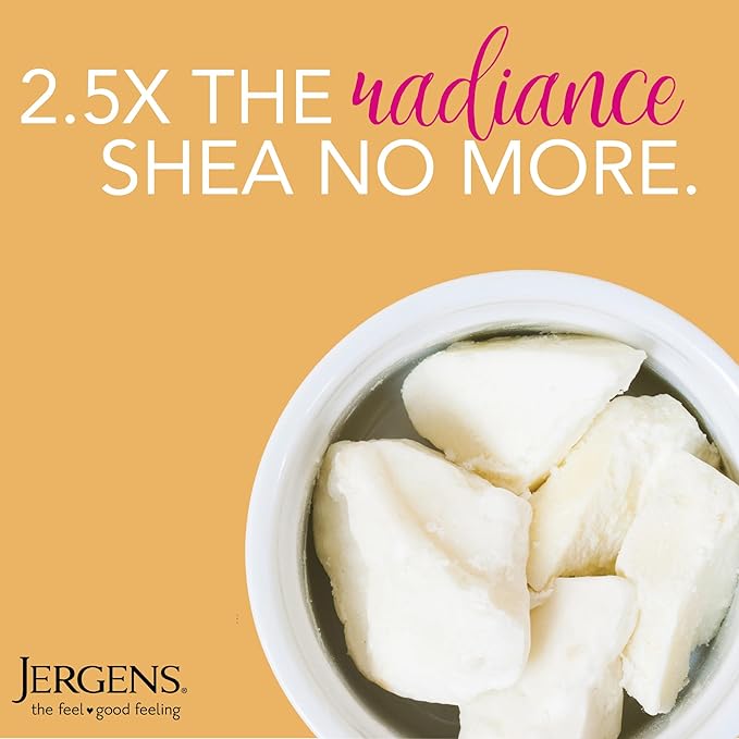 Jergens Shea Butter Hand and Body Lotion, Deep Conditioning Moisturizer, 3X More Radiant Skin, with Pure Shea Butter, Dermatologist Tested, 26.5 oz, 6 Pack