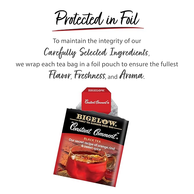 Bigelow Constant Comment Caffeinated Black Tea Bags, 20 Count (Pack of 6)