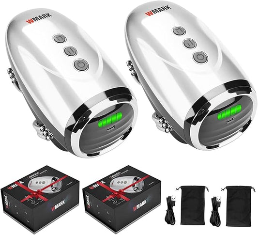 2PCS Professional Haircut Massager/Cordless Handheld, Vibration Neck/Legs/Hands/face Massager, 2 Massage nodes 2600AMH (Silver)