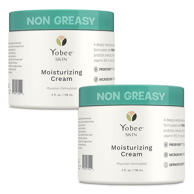 Yobee Body & Face Moisturizing Cream for Dry, Sensitive Skin | Probiotic extracts, Honey, Turmeric, Vitamin B12, Ceramides, Shea Butter | Fragrance Free | For Kids & Adults (2)