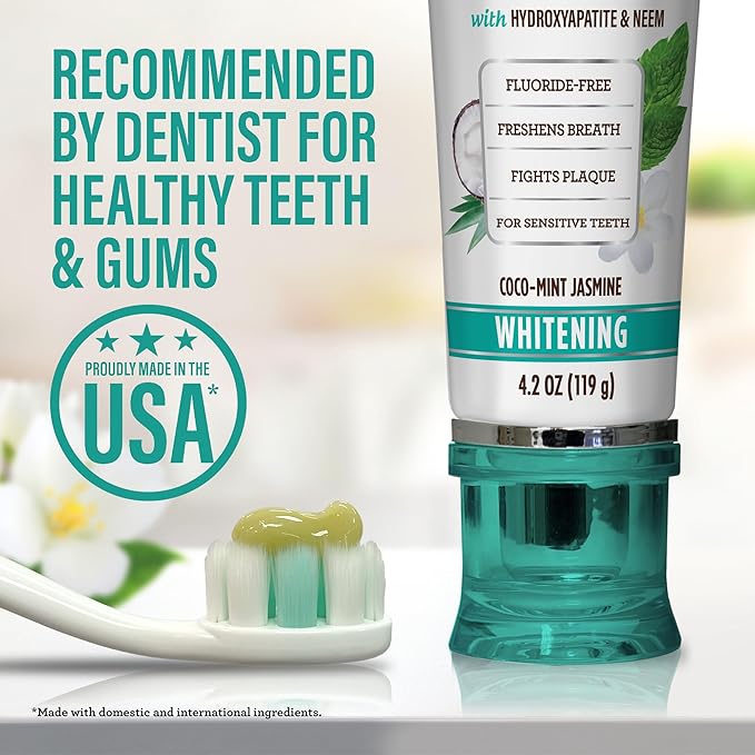 GuruNanda Daily Oral Care Bundle – Hydroxyapatite Toothpaste & Coconut Oil Pulling Mouthwash for Stronger Teeth & Happier Gums