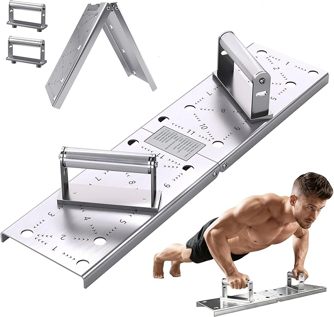 Mochantum Multifunctional Push Up Board Heavy Duty 304 Stainless Steel Home Gym Equipment No Deformation High Intensity Chest workout for men and women