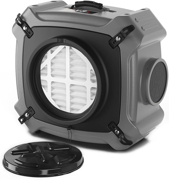 Abestorm Air Scrubbers, Industrial Commercial Air Scrubber with MERV-10 Filter, HEPA/Activated Carbon Filter for Particle Capture, Stackable Negative Air Cleaner Machine, V3