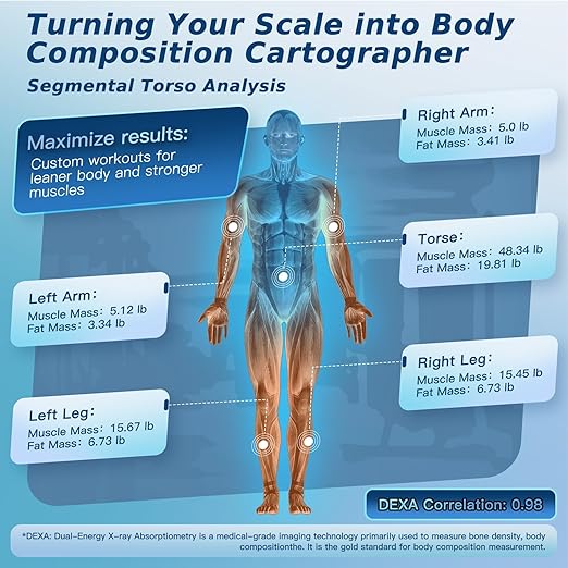 Smart Scale for Body Weight, 8 Electrodes Digital Bathroom Scale with BMI, Body fat, Muscle Mass, 27 Body Composition Measurement, Bathroom Smart Scales with Larger Platform, LCD Screen, 400lbs
