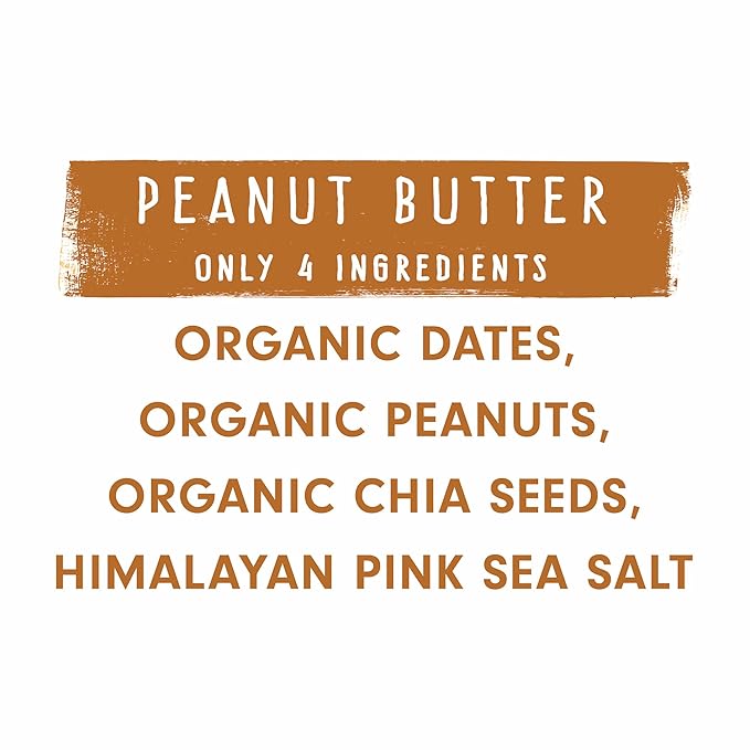 JONESBAR (Peanut Butter, 12 Count (Pack of 1)), USDA Organic Fruit & Nut Bar, Non-GMO, Kosher, Vegan, Gluten Free, Simple Snack Bar