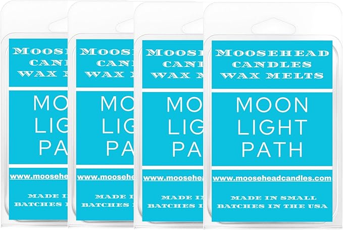 Moonlit Path Wax Melts – 4 Pack BBW-Inspired Fragrance | Soft Lavender, Night-Blooming Jasmine & Powdery Musk | Long-Lasting Soy Wax Cubes, Pet Safe | Moosehead Candles