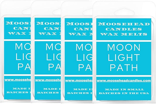 Moonlit Path Wax Melts – 4 Pack BBW-Inspired Fragrance | Soft Lavender, Night-Blooming Jasmine & Powdery Musk | Long-Lasting Soy Wax Cubes, Pet Safe | Moosehead Candles