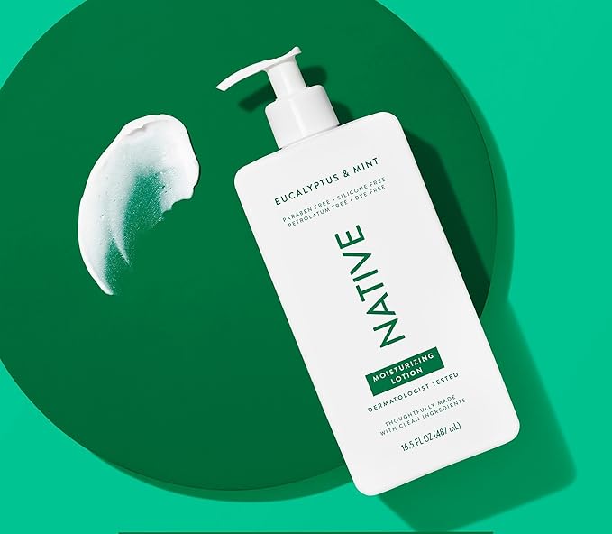 Native Body Lotion Contains Naturally Derived Plant-Based Moisturizers for Women and Men | Restores Dry Skin, Eucalyptus & Mint, 16.5 fl oz