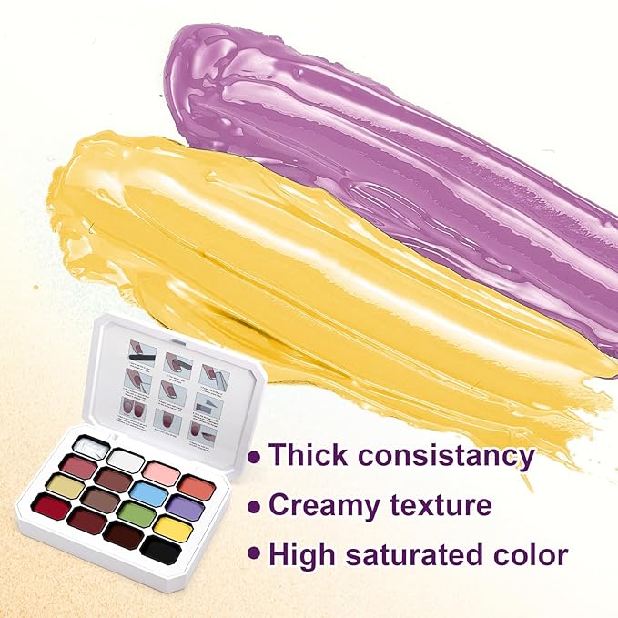 Gradient Painting Gel, 16 Ombre Gel Nail Polish with 100Pcs Nail Sponges &Tweezers for Pigment Pat Nails Almond Nude French Manicure Soak Off UV Long-lasting Palette VelvetSpectrum Studio