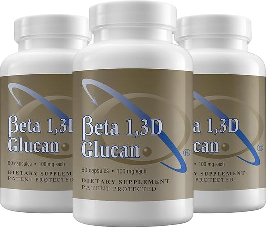 Transfer Point Immune Support Supplement Highly Purified Beta 1,3D Glucan 100 mg per Capsule (beta-glucan Fiber) (Pack of 3)