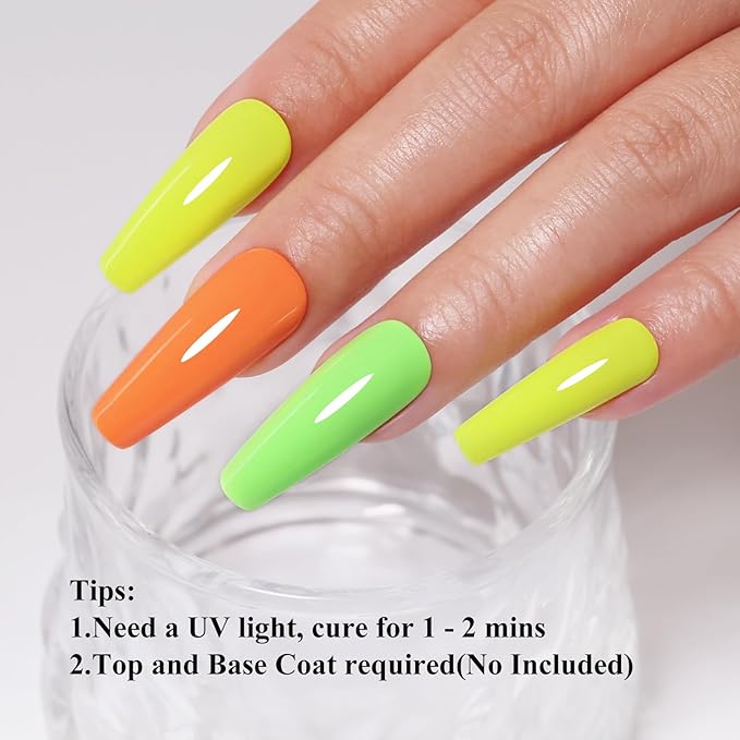 10ml Hema-Free 6 Colors Macaron Gel Nail Polish Neon Yellow Pink Blue Hema Free Salon DIY Gift for Women