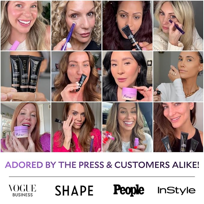 Fièra Luxury Concealer & Foundation with Anti-Aging Ingredients - Full Coverage for Dark Circles, Wrinkles, Fine Lines, and Spots, All-Day Wear For Mature Skin - Espresso, 0.5 FL. OZ. / 15 ML