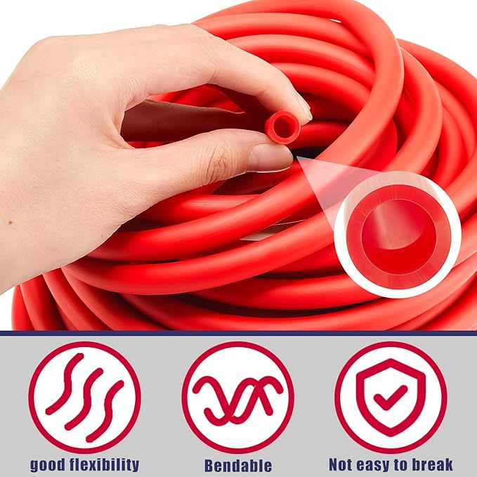 1 Roll Resistance Tubes Latex Elastic Tubing 50ft Exercise Bands Exercise Tubing for Physical Therapy, Lower Pilates, at Home Workouts, Rehab Core Exercise