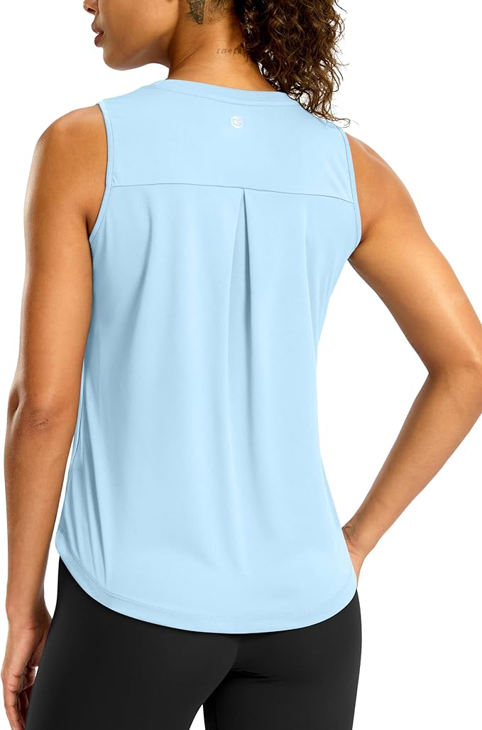 G Gradual Workout Tank Top for Women Sleeveless Athletic Yoga Tops High Neck Quick Dry Running Tennis Sports Shirts for Women