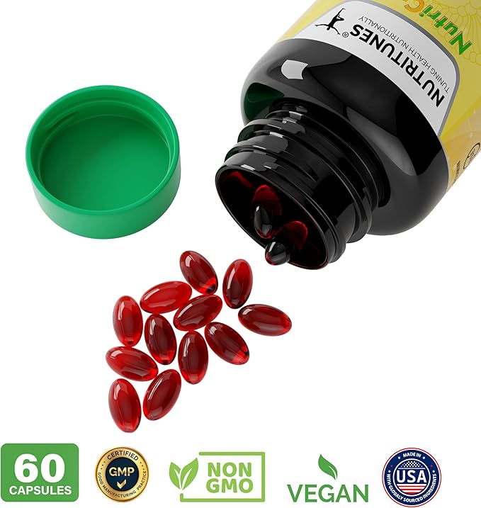 Turmeric Curcumin Supplement 1000mg for Joint Support-185x Bioavailable & High Absorption with NovaSOL Technology – 60 NutriCumin Softgels