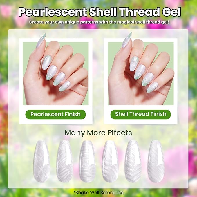 beetles Gel Nail Polish Set 20 Colors Pastel Gel Polish with Glossy&Matte Top Coat Base Coat, Pink Purple Blue Green White Trendy Color Glitter Uv Embrace Nature Gift for Women & Girls