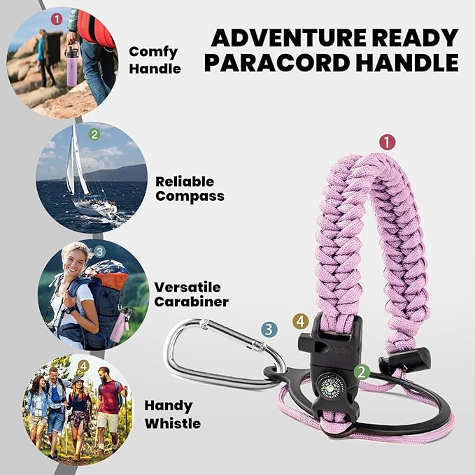 Insulated Water Bottle 20 oz, Triple Wall Vacuum Stainless Steel (Cold for 48 Hrs), Leak Proof & Non-BPA, Kids Water Bottle Jug for School with Straw Spout Lids, Lilac