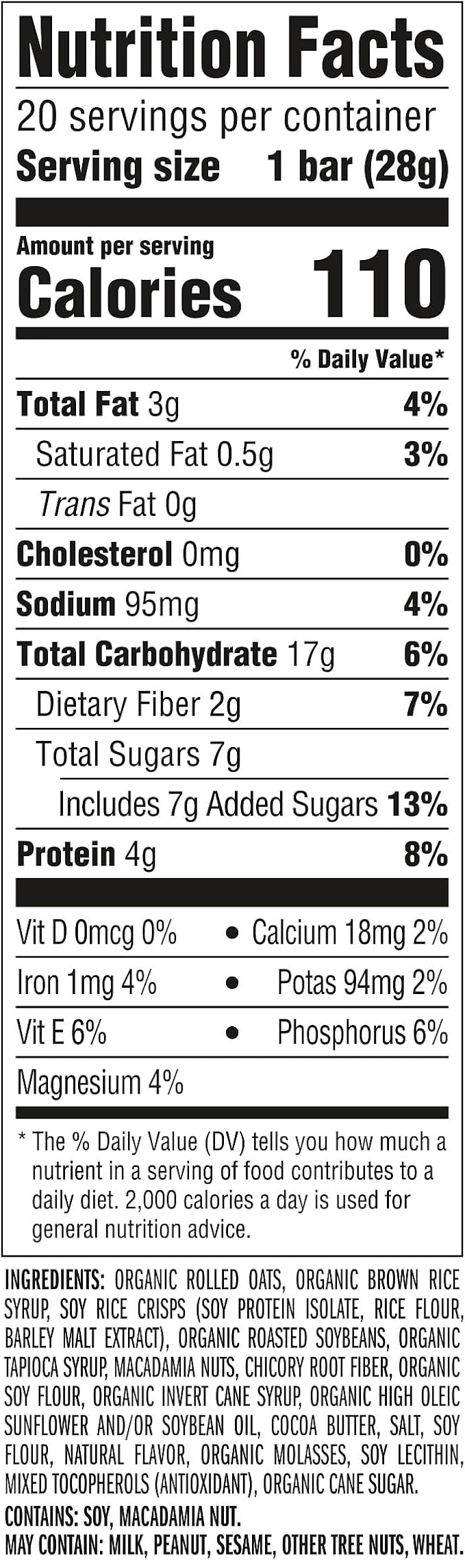 CLIF BAR Minis - White Chocolate Macadamia Nut Flavor - Made with Organic Oats - 4g Protein - Non-GMO - Plant Based - Snack-Size Energy Bars - 0.99 oz. (20 Pack)
