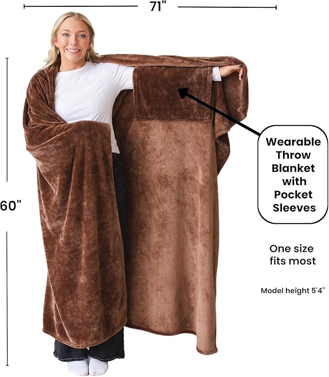Wearable Blankets for Women, Adult Wearable Blanket Men, Top Christmas Gifts for Women, Wife Birthday Gift Ideas