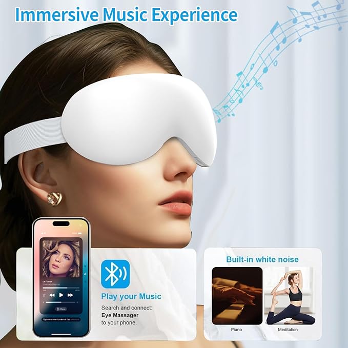 Eye Massager, Birthday Gift, Heating and Cooling Eye Massager, mom and dad Eye mask Massager, Reduce Stye, Relax, Relieve Stress