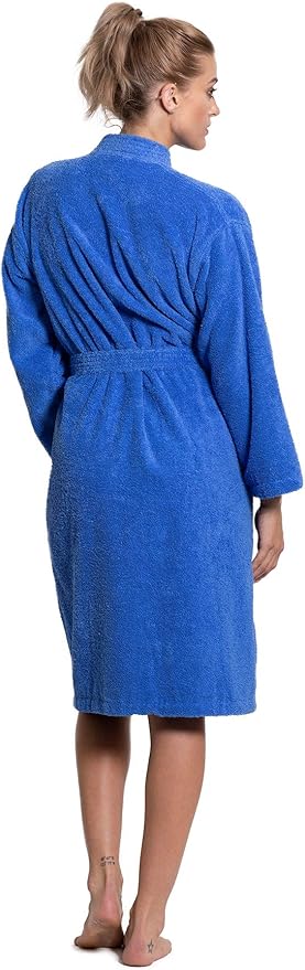 Turkuoise Soft & Absorbent Towel Robe, 100% Cotton Turkish Terry Cloth Kimono Bathrobes for Women