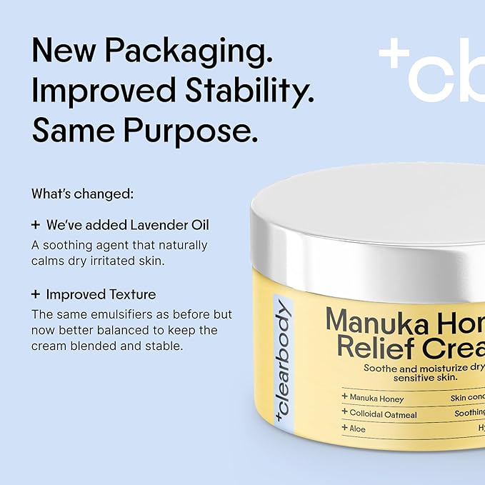 Clearbody Organics Oatmeal Lotion - 4 fl oz, Pack of 1 - Eczema Cream & Treatment - Natural Ointment for Eczema Manuka Honey Hydration Body Lotion