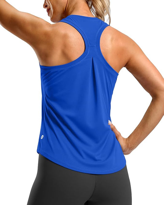 G Gradual Women's Workout Tank Tops Racerback Athletic Yoga Tops Loose Fit Sleeveless Running Gym Sports Shirts for Women
