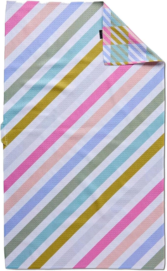 GEOMETRY Spring Kitchen Towels - Double Sided, Quick Dry Microfiber Cloth - Spring & Summer Dish Towels for Kitchen Drying - Premium Quick Dry Towel - Dancy, 18" x 30" - 1-Pack