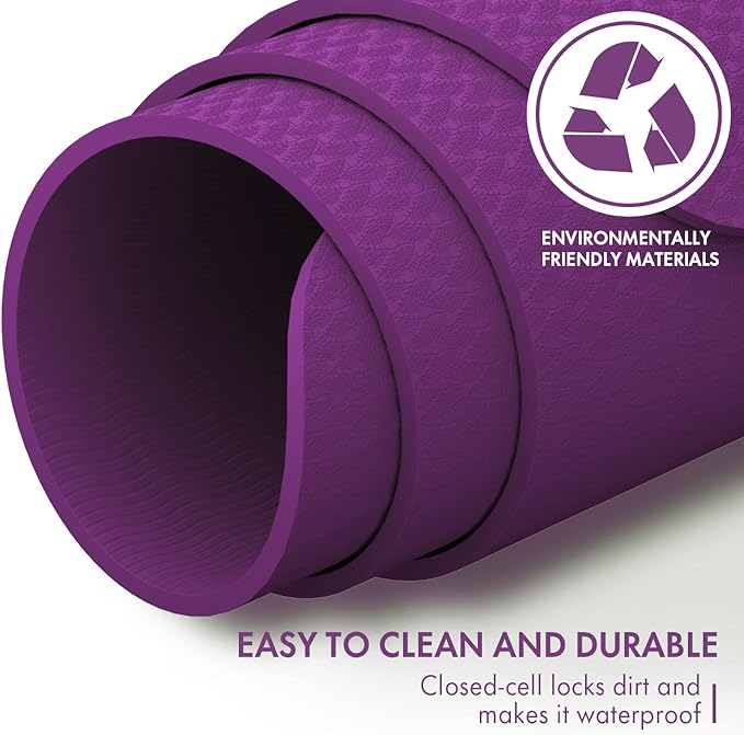 FrenzyBird Large Yoga Mat 6'x 4'（72”x 48”）—1/4" &1/3" Extra Wide Exercise Mat 183cm x 122cm Large Exercise Mat Big Home Yoga Mat Pilates Mat,Non Slip,Thick,TPE Workout Mat,for Women & Men, Yoga, Pilates, Gym and Floor Workouts Pilates